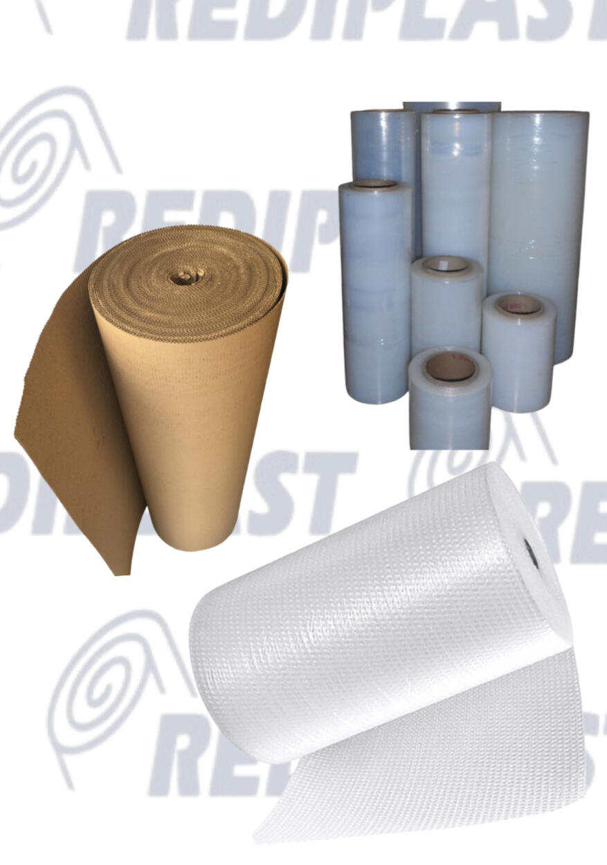 Rollos de plastico burbuja, vinipel industrial, carton corrugado